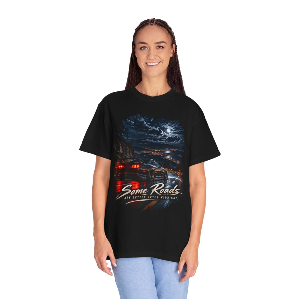 Some Roads Are Better After Midnight T-shirt | Night Drive Car Graphic Tee