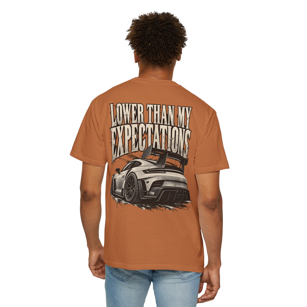 Lower Than My Expectations car illustration T-Shirt | graphic tee