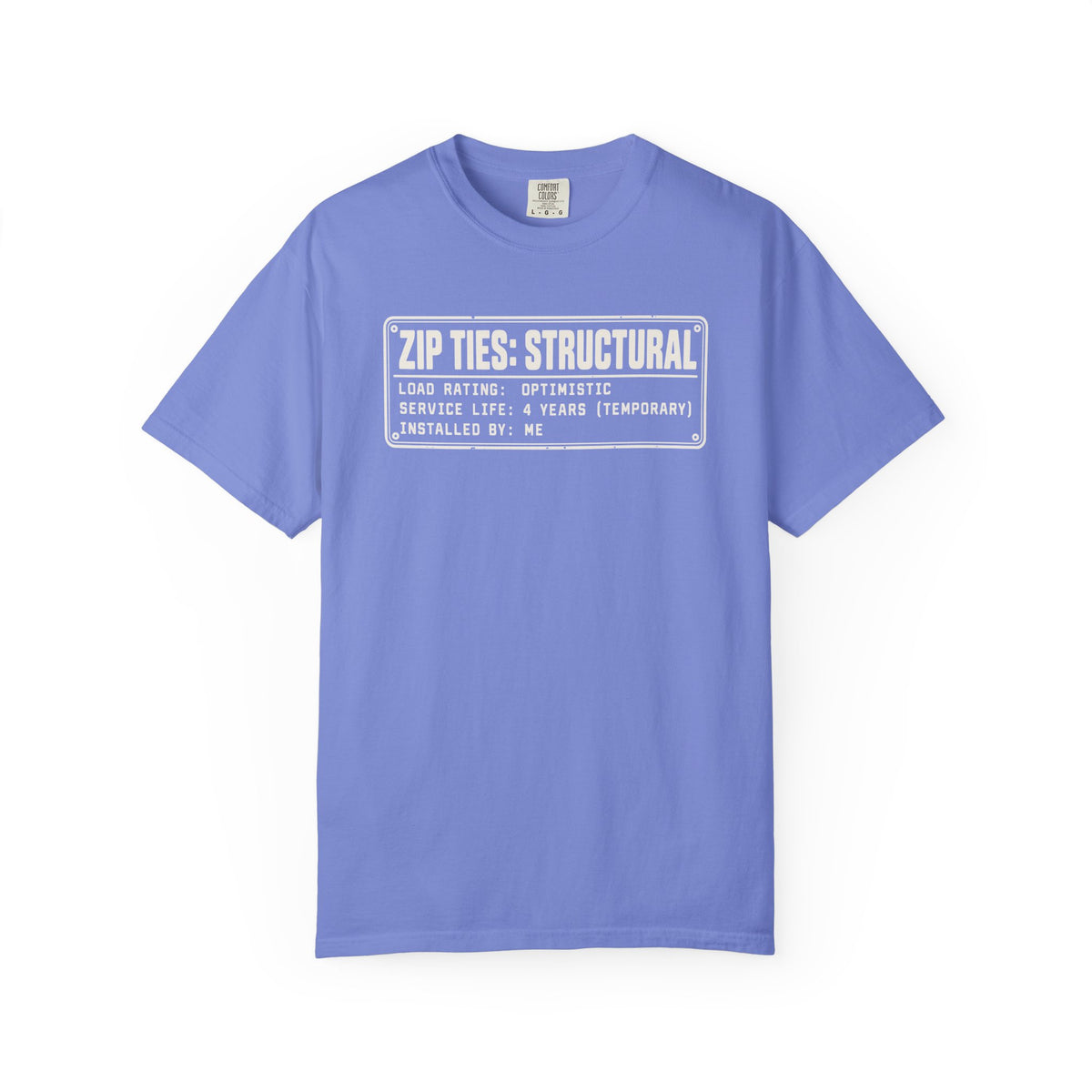 Zip Ties Structural Label T-Shirt | Industrial Graphic Tee