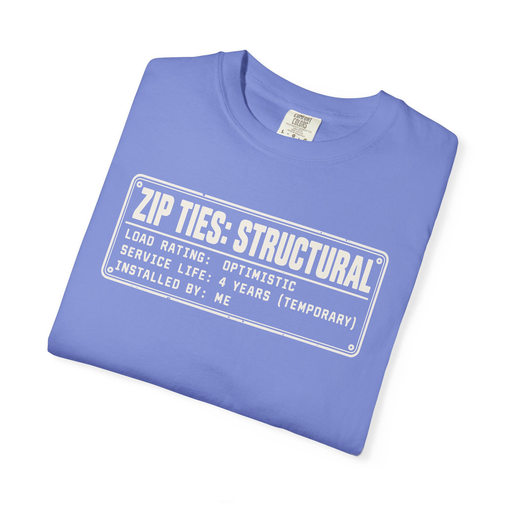 Zip Ties Structural Label T-Shirt | Industrial Graphic Tee