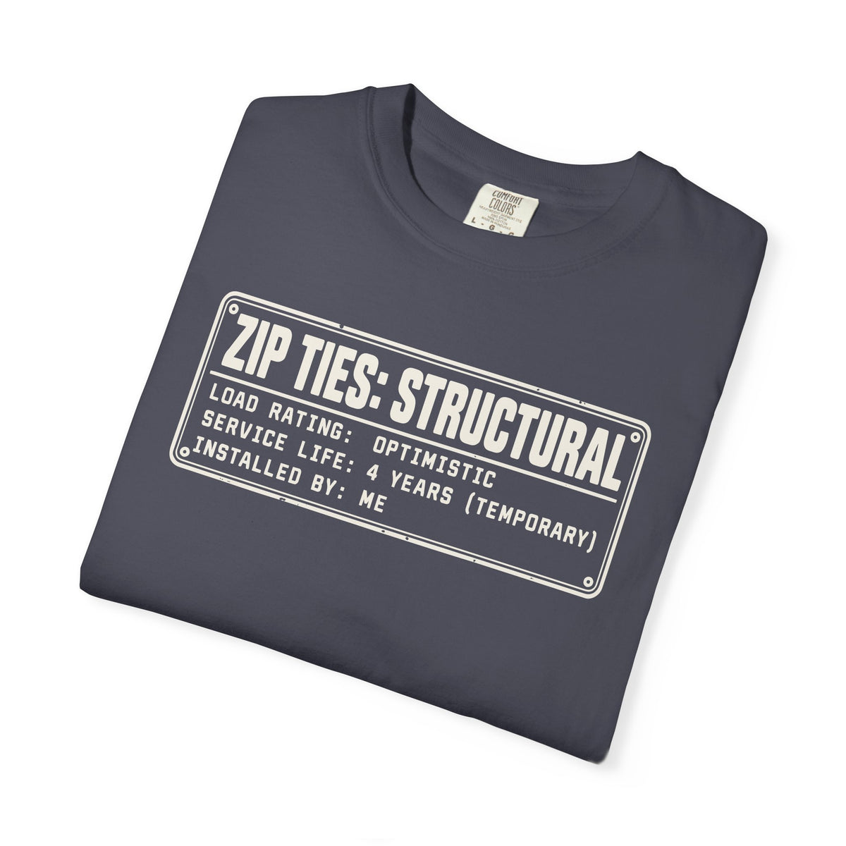 Zip Ties Structural Label T-Shirt | Industrial Graphic Tee
