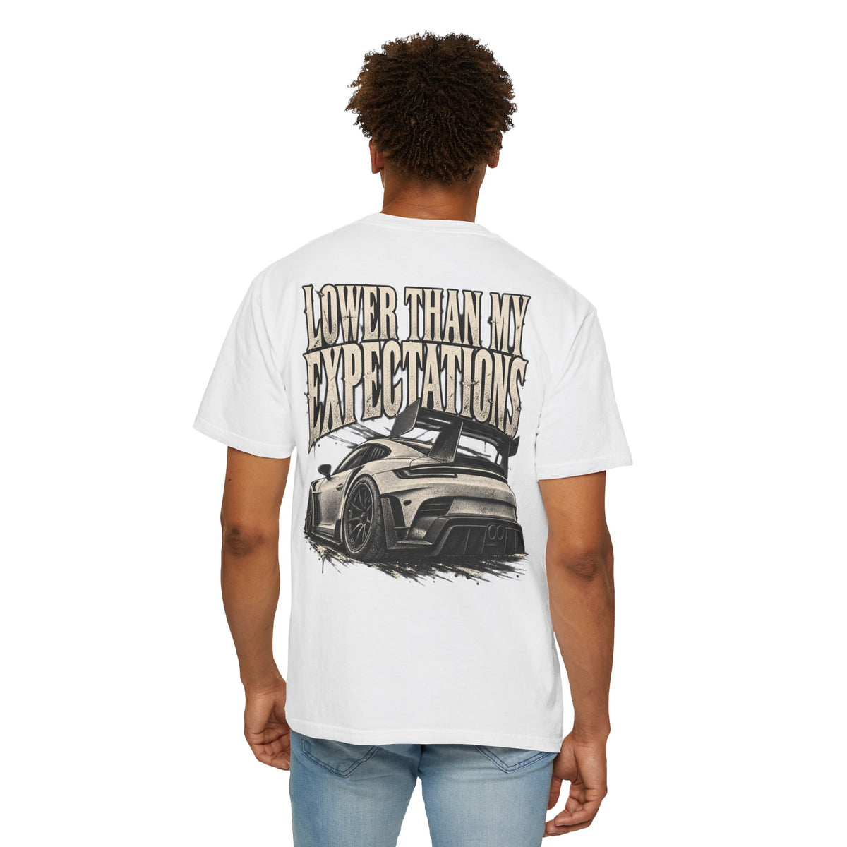 Lower Than My Expectations car illustration T-Shirt | graphic tee