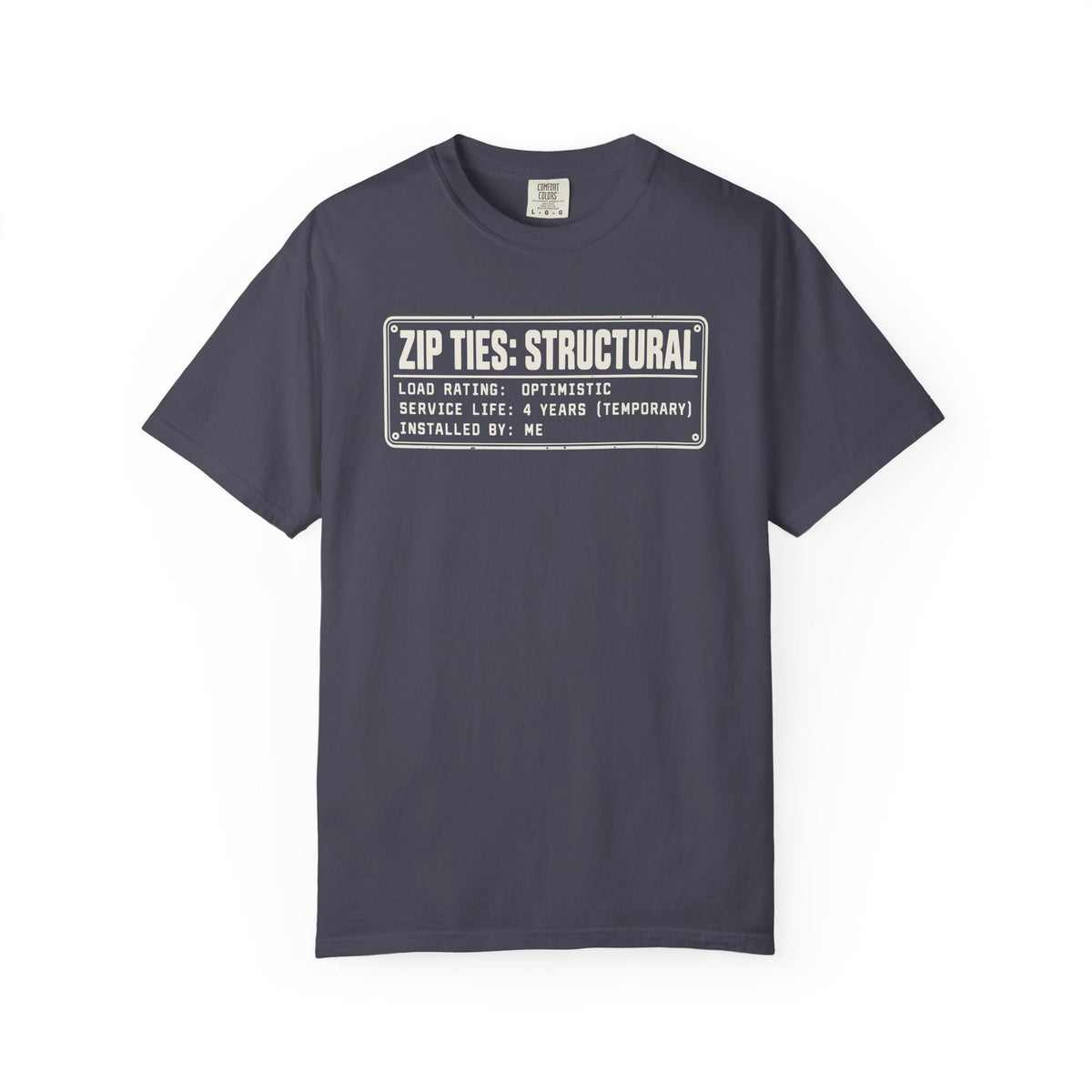 Zip Ties Structural Label T-Shirt | Industrial Graphic Tee
