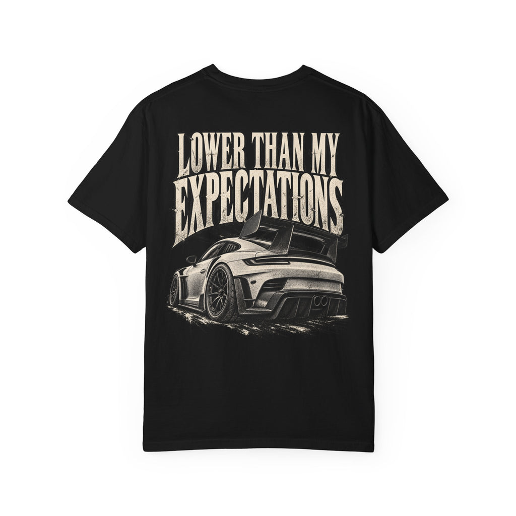Lower Than My Expectations car illustration T-Shirt | graphic tee