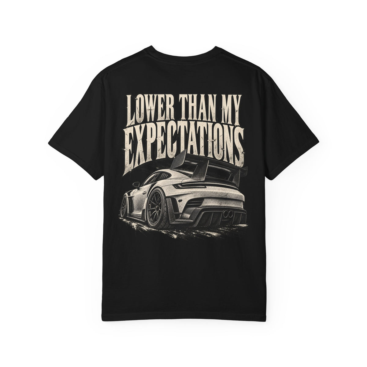 Lower Than My Expectations car illustration T-Shirt | graphic tee
