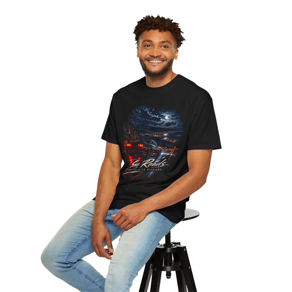 Some Roads Are Better After Midnight T-shirt | Night Drive Car Graphic Tee