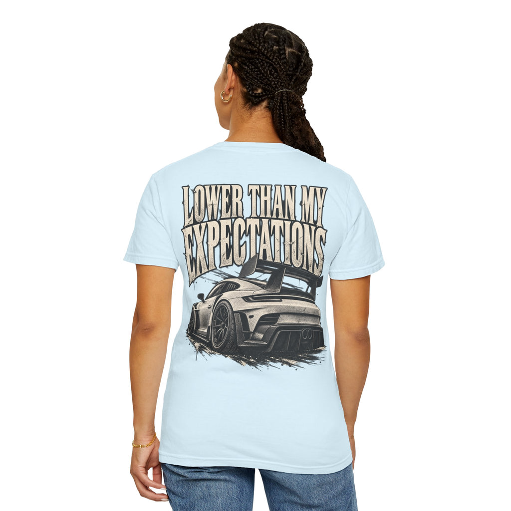 Lower Than My Expectations car illustration T-Shirt | graphic tee