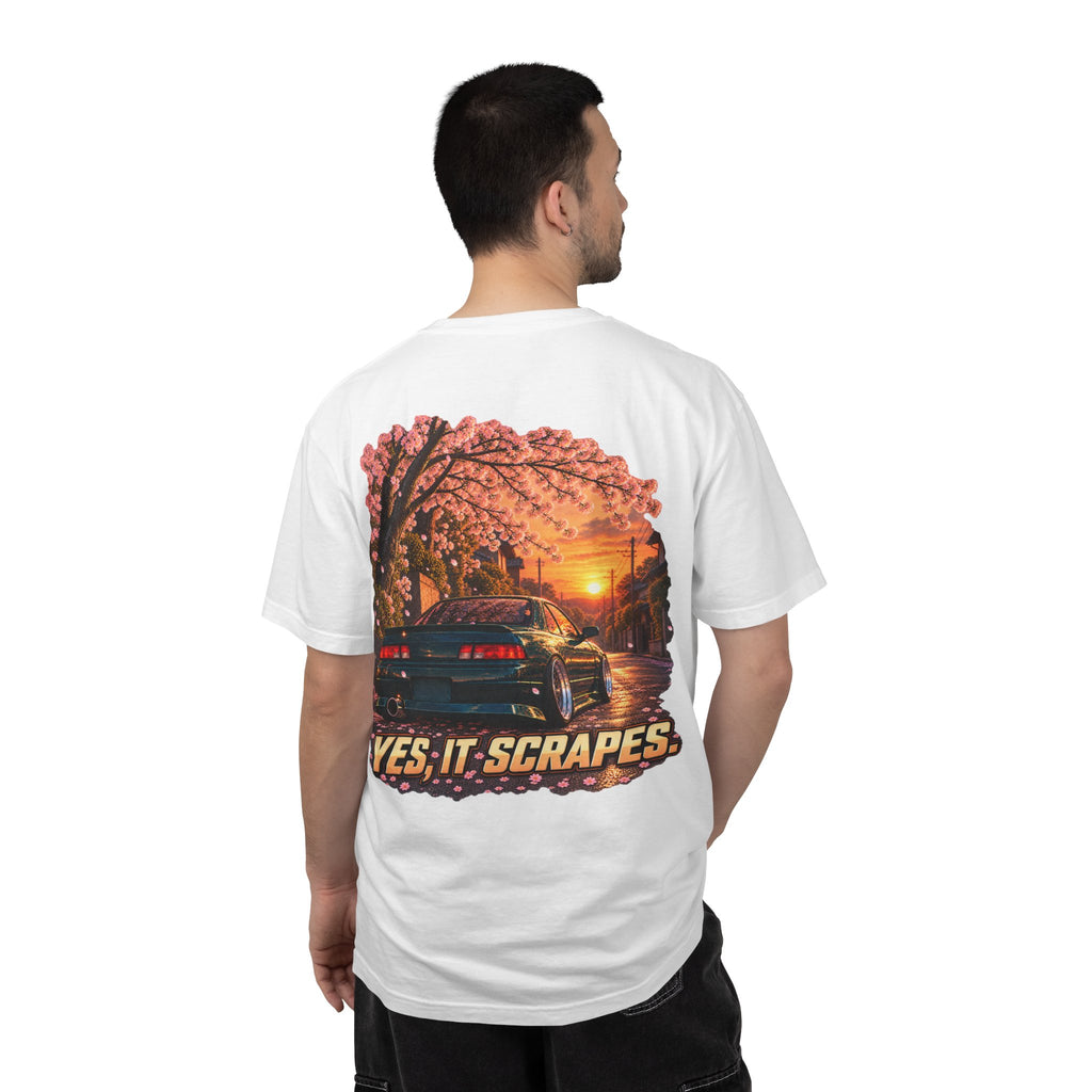 Yes It Scrapes T-Shirt | Racing Car, Cherry Blossoms, Retro Vibes