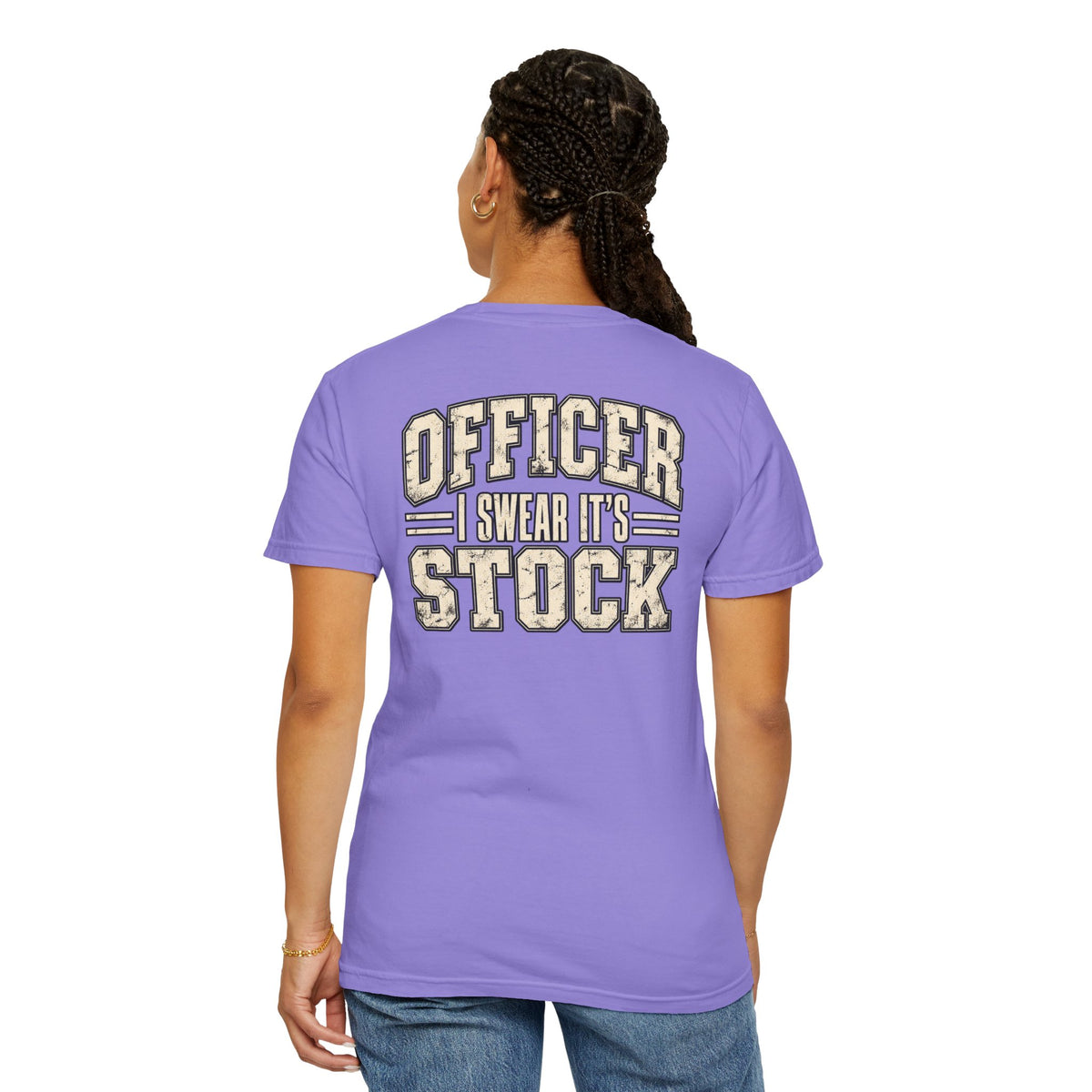 Officer I Swear It's Stock T-shirt | Police Humor, Car Enthusiast Tee