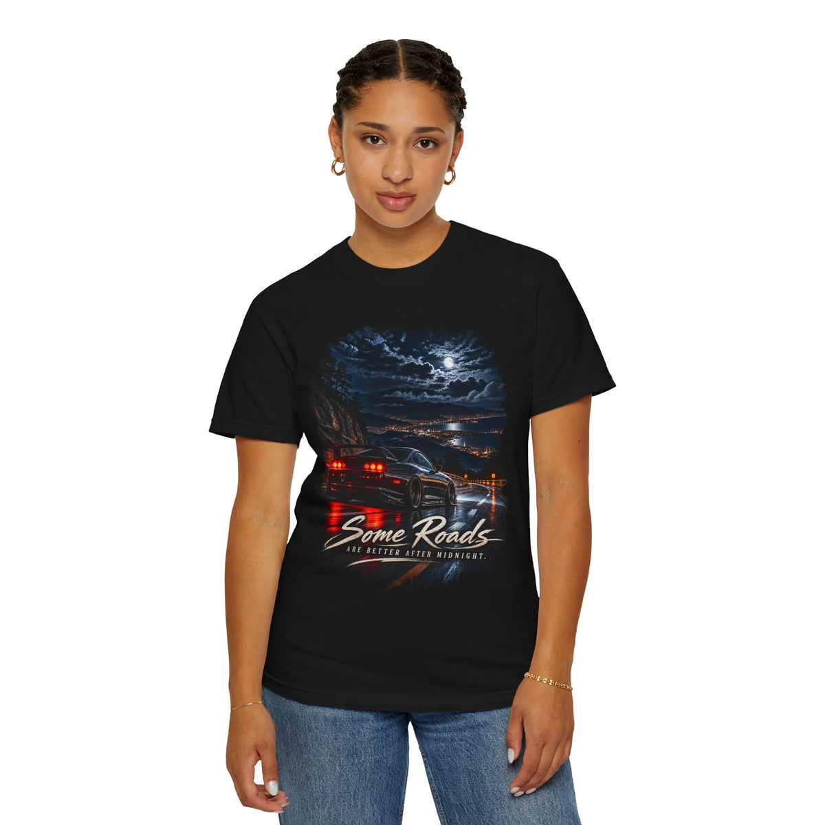 Some Roads Are Better After Midnight T-shirt | Night Drive Car Graphic Tee
