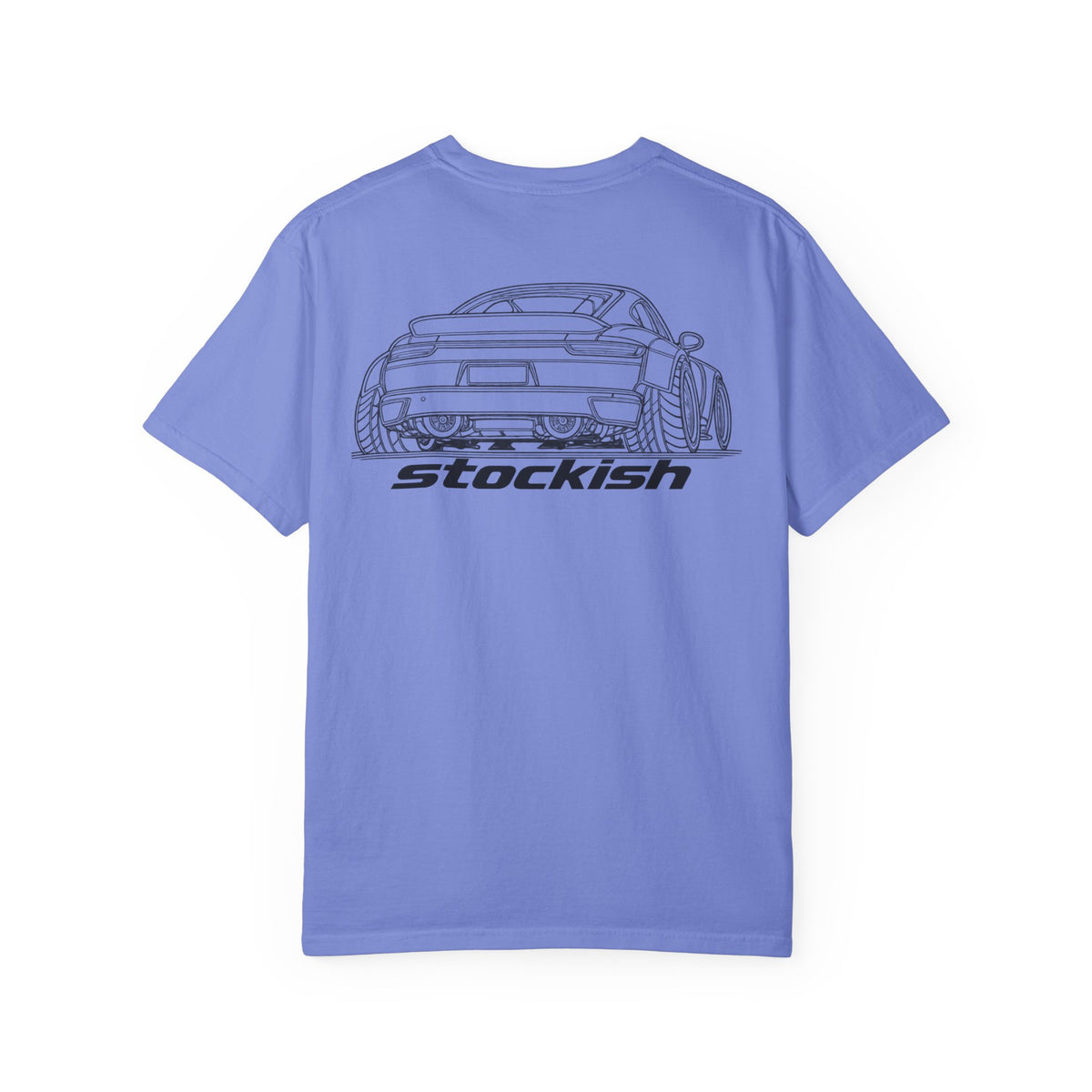 Stockish Car Illustration T-Shirt | Rear View Sports Car Graphic
