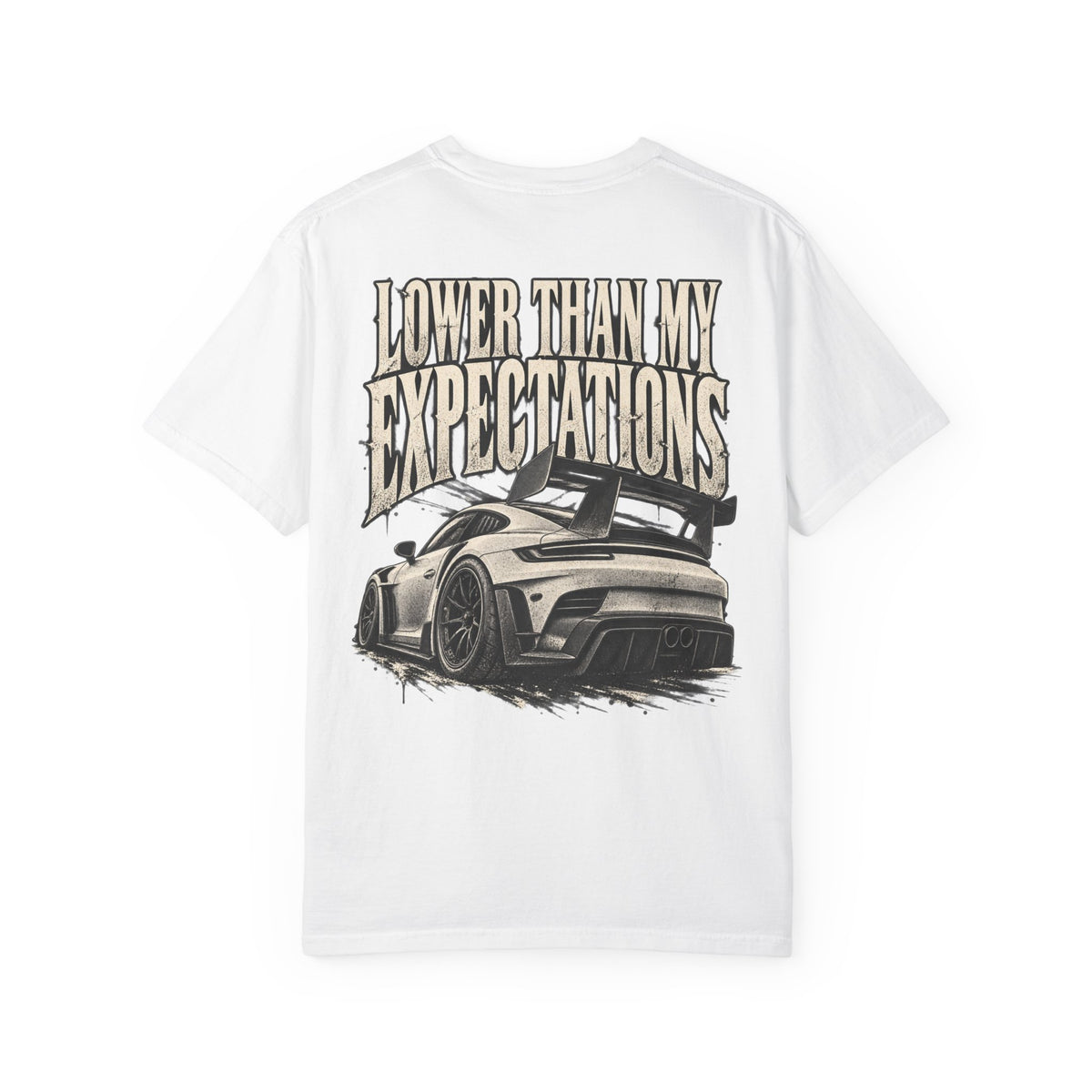 Lower Than My Expectations car illustration T-Shirt | graphic tee