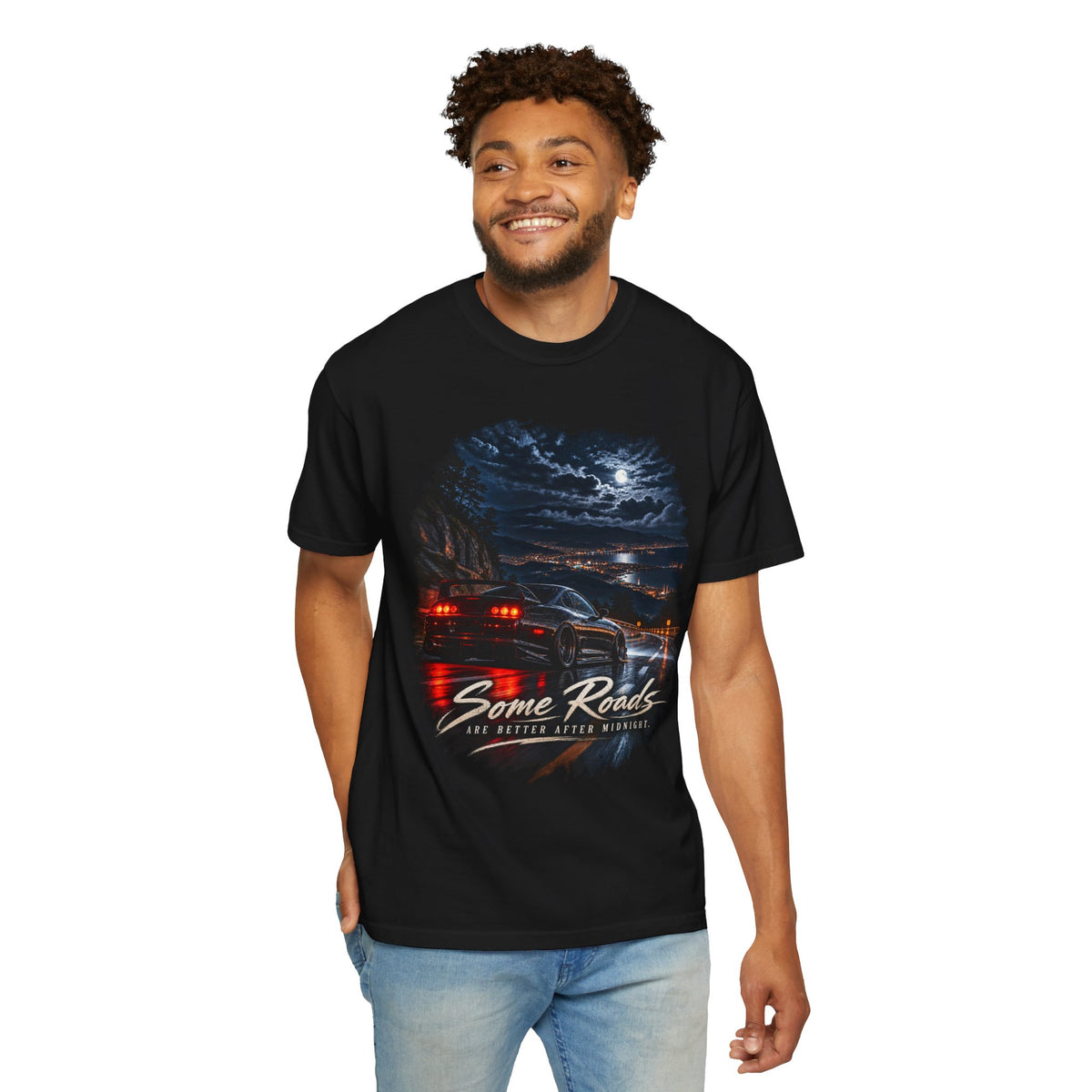 Some Roads Are Better After Midnight T-shirt | Night Drive Car Graphic Tee